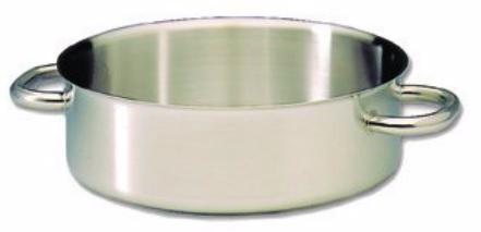 Plat à sauter Bourgeat Excellence en inox - 28 cm - Compatible tous feux avec monture froide_0