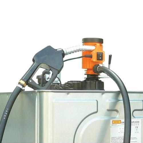 Pompe électrique CENTRIMATIC 12 V avec pistolet automatique - CEMO - Pour gasoil, GNR, diesel, fioul - Réf. 8641_0
