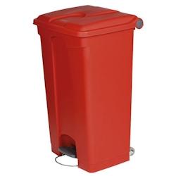 PROBBAX - SO-1290-RED - Collecteur à pédale - 90 litres - Rouge - rouge plastique polypropylène SO-1290-RED_0