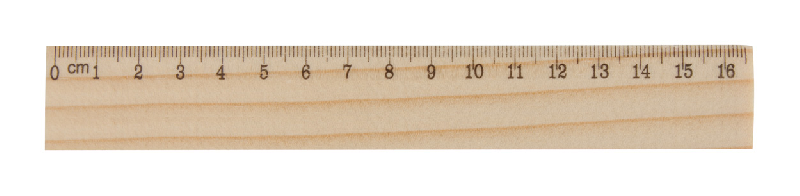 Règle en bois de pin - 16 cm - couleur naturelle - poids 7.2 g_0
