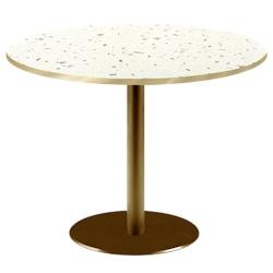 Restootab - Table Ø120cm Rome bistrot terrazzo - blanc fonte 3701665200442_0