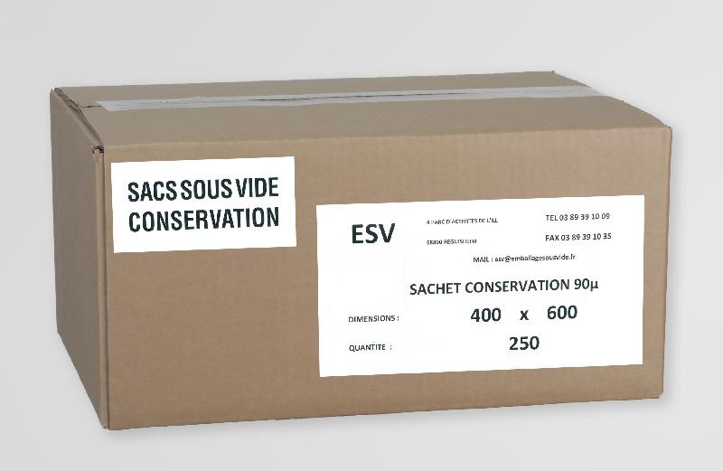 Sachet sous vide 90μ - conservation 400 x 600 - carton de 500 unités - multicouche PAPE 20/70_0