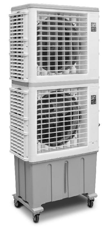 Rafraîchisseur d'air évaporatif industriel mobile haut 150-200m² 17000m³/h Torros BVK1700PT_0