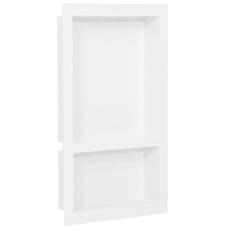 Vidaxl niche de douche avec 2 compartiments blanc brillant 41x69x9 cm 151398_0