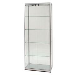 Vitrine Argent Eclairée Ouverture de face 80x40x200cm SARAZINO Vitrines - 3701478500388_0
