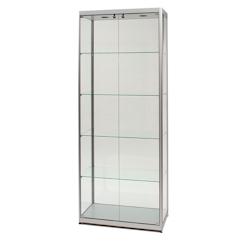 Vitrine Argent Eclairée Ouverture de face 80x40x200cm SARAZINO Vitrines - 3701478500388_0