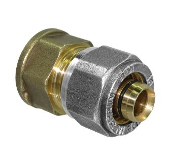- Raccord droit femelle RMMCIA en laiton - Pour tuyau multicouche (pex-Al-pex) - Amplitude de tuyau 2,0 mm_0