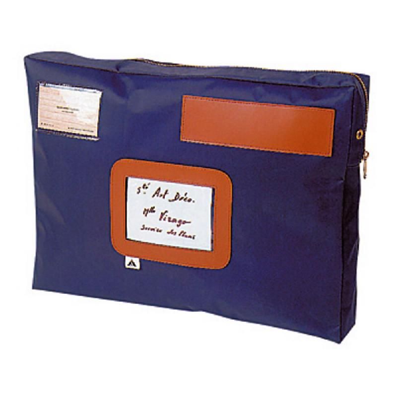 ALBA POCHETTE À COURRIER BLEU EN NYLON IMPERMÉABLE AVEC SOUFFLET  - 42X32X5 CM