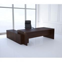 Bureau de direction TAK avec meuble retour - Mobel Linea avec espace de rangement intégré_0