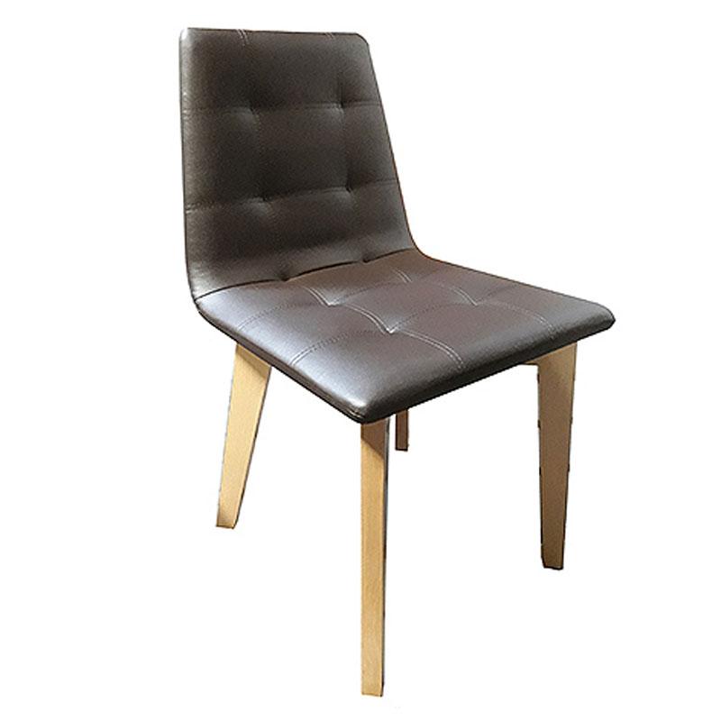 Chaise de restaurant design assise large - MARRON_0