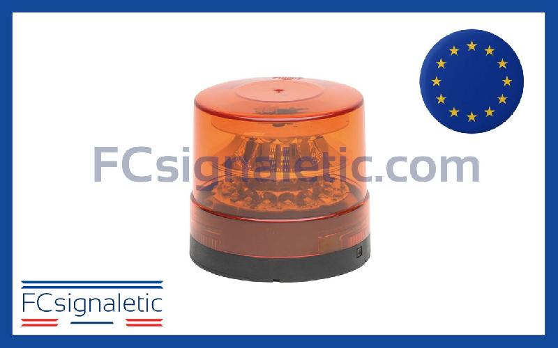 Gyrophare à LED Pilot - 2 x 15 LED Solaris - orange montage permanent classe 2 SIRAC 2010491_0