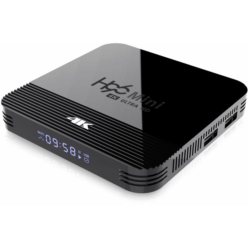 DRILLPRO - H96 MINI H8 RK3228A 2G RAM 16G ROM 5G WIFI BLUETOOTH 4.0 ANDROID 9.0 4K H.265 VP9 COMMANDE VOCALE TV BOX SUPPORT GOOGLE ASSISTANT HD NETFLIX 4K YOUTUBE - EU