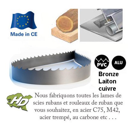 Lame de scie à ruban en carbone de qualité professionnelle pour scier métaux non ferreux, fonte, plastique, PVC, mousse,... - 1205 mm x 6 mm_0