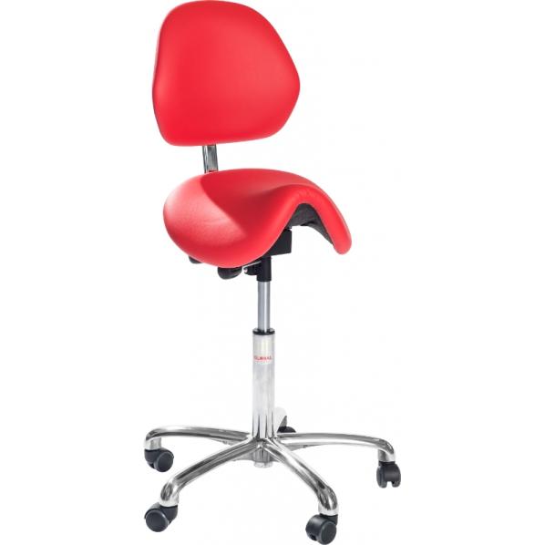 Siège selle professionnel - DALTON Version 9 avec dossier - ergonomique et fabriqué au Danemark_0
