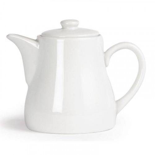 THÉIÈRES EN PORCELAINE BLANCHE OLYMPIA 767 ML - LOT DE 4