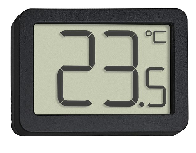 Thermomètre ambiant - grand affichage - coloris noir #3065t_0