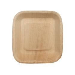 Thouy Assiettes carrées en palmier 17 x 17 cm par 25 - 3701114802555_0