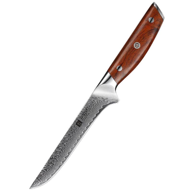 XinZuo - Couteau à désosser Damas - Série B27 Yi - multicolore Bois massif B27-TG_0
