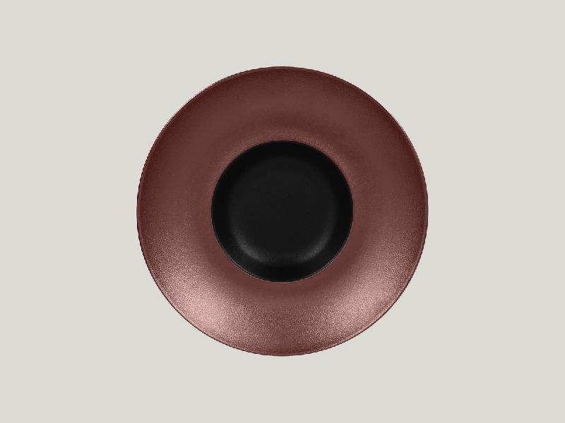 ASSIETTE EXTRA CREUSE ROND NOIR PORCELAINE Ø 26 CM METAL FUSION RAK