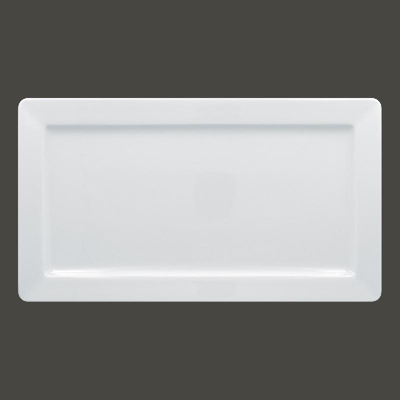 ASSIETTE PLATE RECTANGULAIRE BLANC PORCELAINE 38X21 CM ACCESS RAK