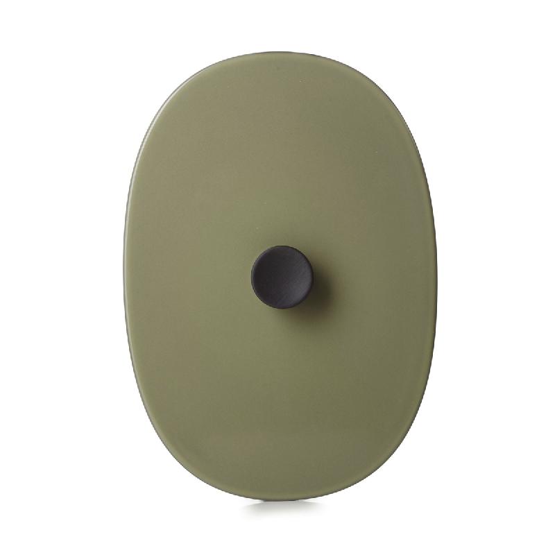 COUVERCLE POUR PLAT OVALE VERT PORCELAINE 19X13 CM CARACTERE REVOL