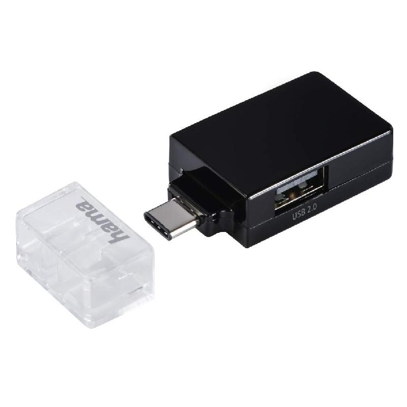 HAMA HUB USB-TYPE-C 1:3 POCKET, 1 USB-A 3 1, 2 USB-A 2 0 00135752_0