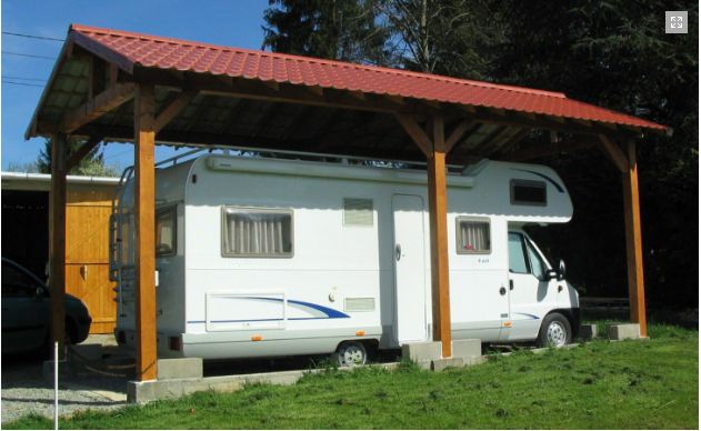 Abri camping car ouvert kalkutta / structure en bois_0