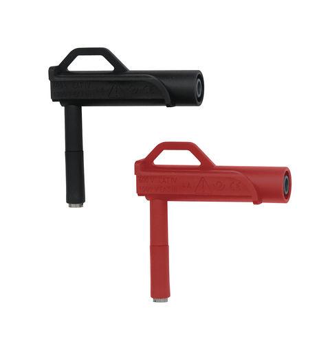 ADAPTATEUR MAGNÉTIQUE COUDÉ, AIMANT DIAM.6.6MM - ROUGE ET NOIR - LOT DE 2_0