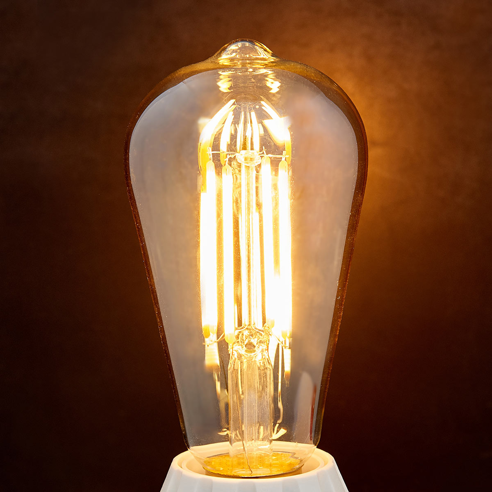 AMPOULE LED LINDBY, RUSTIKA, E27, 6W, AMBRE, 1.800 K