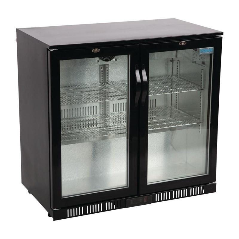 Arrière-bar deux portes pivotantes Série G noir 198L GL012 Polar_0