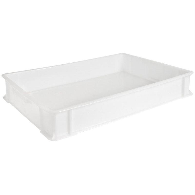 Bac empilable pour pâte à pizza 15L 60x40x9cm polyéthylène blanc_0