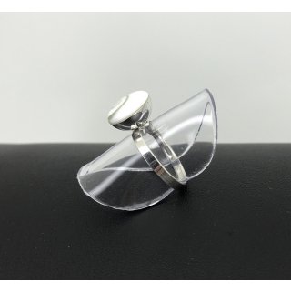 BAGUE OEIL DE SAINTE LUCIE EN ARGENT SIMPLE ROND