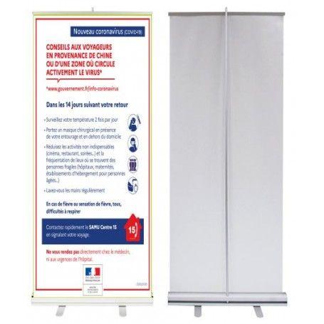 Roll-up aluminium ABSigns 85 x 200 cm avec impression éco-solvant - Support de communication pliable_0