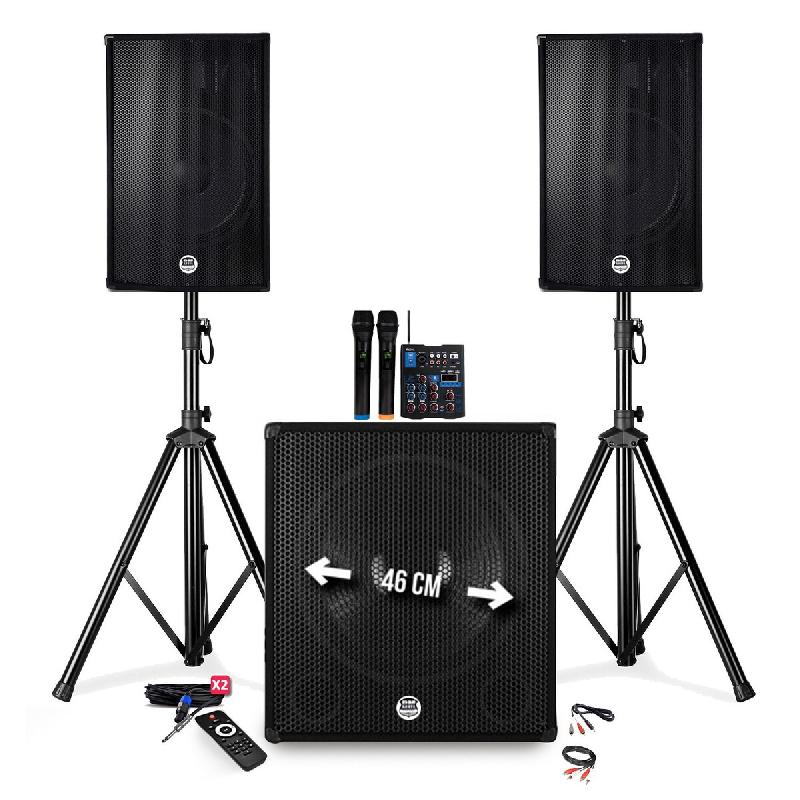 BM Sonic Pack sonorisation complet -BMS-1815 - 2600W-Enceintes 15