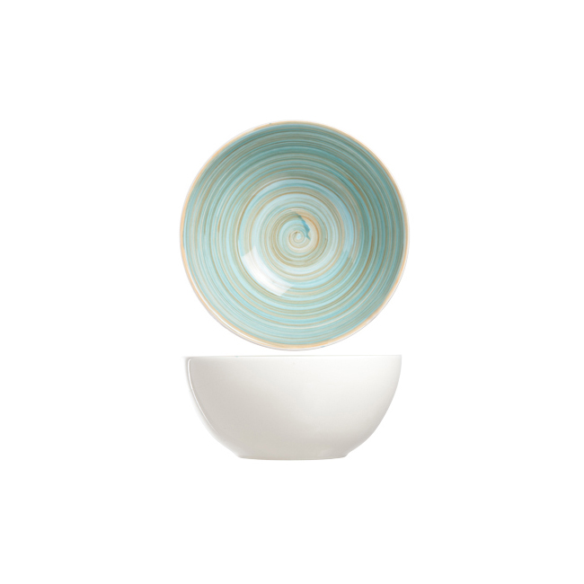 BOL ROND BLANC ET BLEU 14.5CM - LOT DE 6 - COSY & TRENDY - TURBOLINO