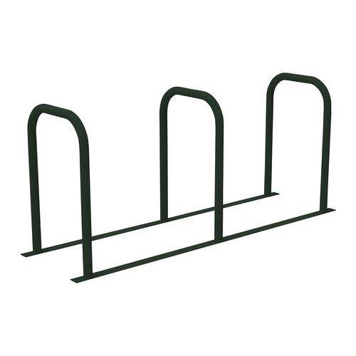 BORNE VÉLOS EN U RELIÉE 3U PEINTE VERT SAPIN - ABRI PLUS