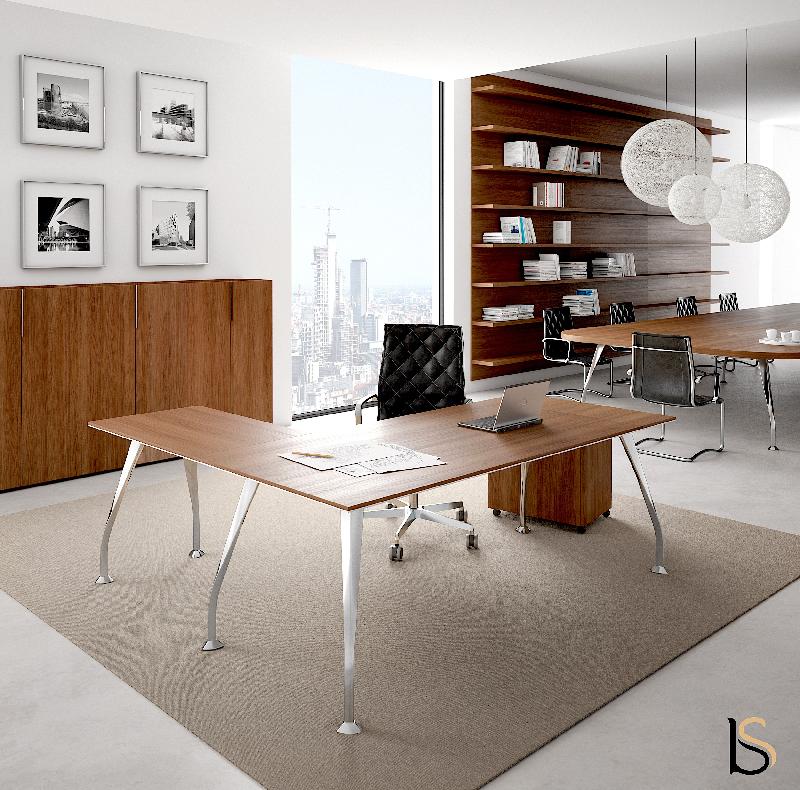 Bureau de Direction Segno avec retour - Dellarovere - 180, Noyer_0