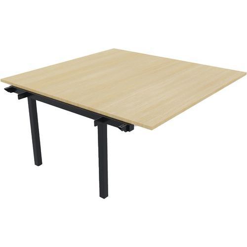BUREAU L160XP165 CM ÉP.25MM PIED CARRÉ CHÊNE CLAIR/NOIR - EOL
