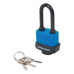 Cadenas à Anse Longue Résistant aux Intempéries 48 mm - Sécurisez Vos Biens à l'Extérieur - Silverline - gris 5024763117503_0