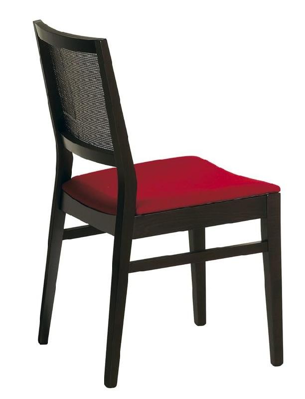 Chaise de restaurant Antal - assise rembourrée et dossier canné_0