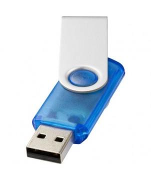 CLÉ USB ROTATIVE TRANSLUCIDE 4 GB - BLEU - CLÉS USB PUBLICITAIRES PERSONNALISÉES