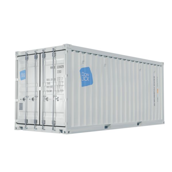 Container maritime 20 pieds DRY - Premier voyage avec coins ISO et passages de fourches_0