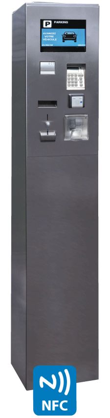 CPO 1002 A - Borne de paiement parking Urbaflux - Alimentation électrique 230V - Lecteur QR code et carte bancaire_0