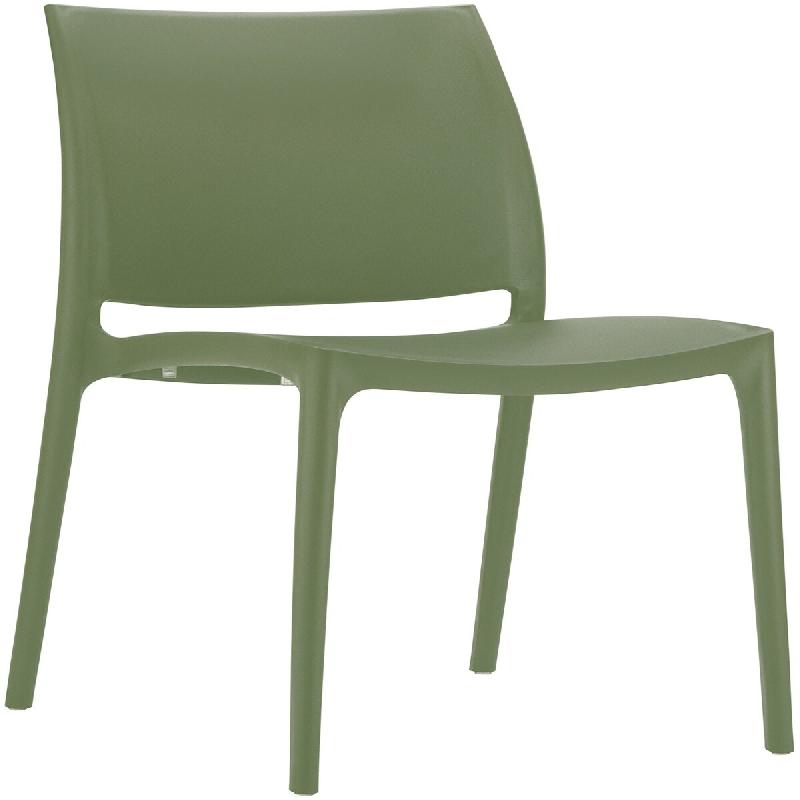 Décoshop26 - Chaise empilable design en plastique couleur olive résistant aux UV – jardin terrasse et intérieur 10_0007903 - 3000266366381_0