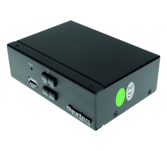 Dexlan kvm switch 2 ports hdmi 4k / usb / audio + câbles 61091_0