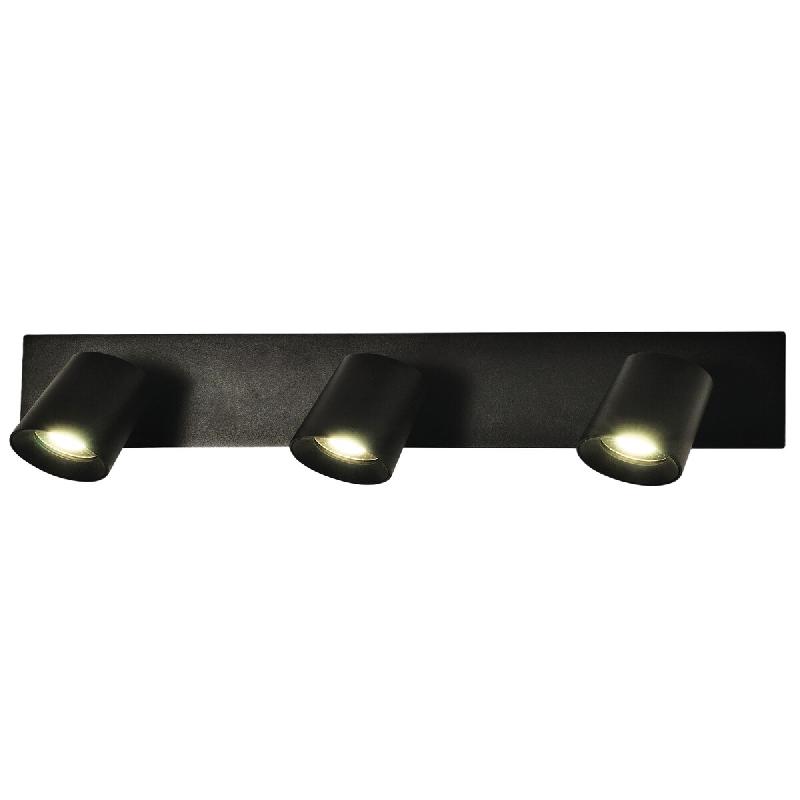 Fabas Luce Spot Modo Modern À 3 Lumières En Aluminium Moulé Sous Pression, Couleur Noire, Structure Réglable, Douille Gu10, 35W Max Pour Éclairag_0