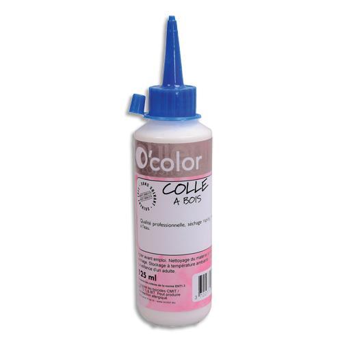 FLACON DE 125ML DE COLLE BLANCHE A BOIS O'COLOR