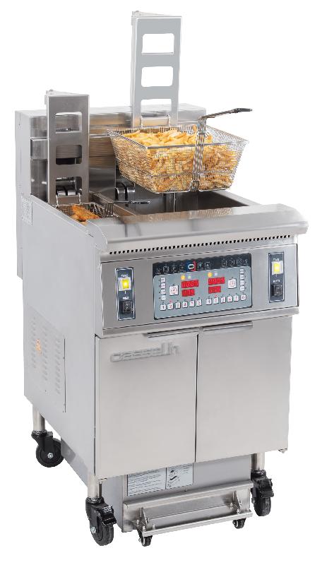Friteuse électrique CASSELIN - relevage automatique, filtration 12+22 L, 8,5+17 kW - Réf. CFPRAF1222_0