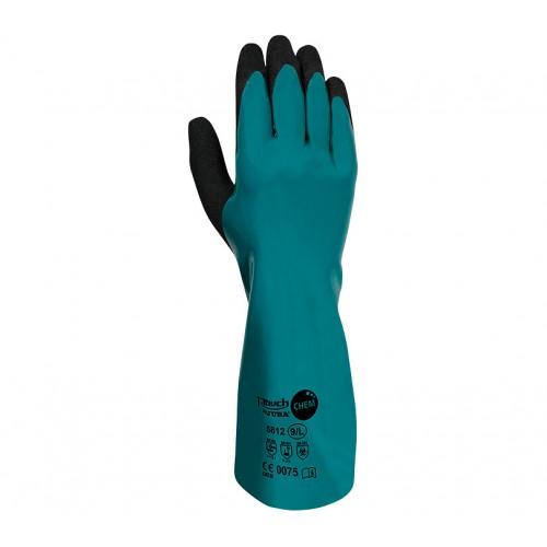 GANTS DOUBLE ENDUCTION BI-POLYMÈRE NITRILE - 5812 T-TOUCH CHEM - PAR 6 - TAILLE 10 JUBA
