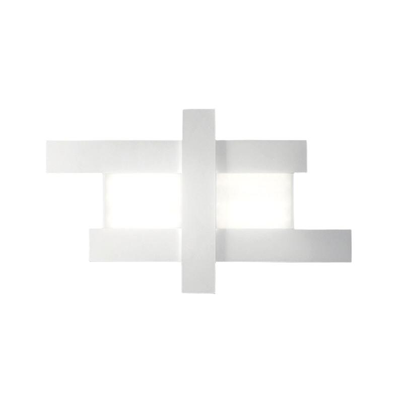 Gea Luce Plafonnier Doha P/G 50W Led 4470Lm 3000K Blanc - Plafonnier D'Intérieur En Aluminium Et Méthacrylate Bisatin - Gealuce - blanc DOHA P/G - B_0